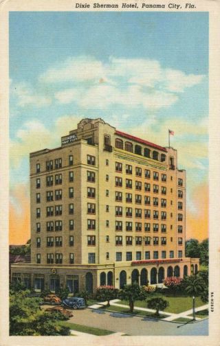 Postcard Dixie Sherman Hotel Panama City Florida