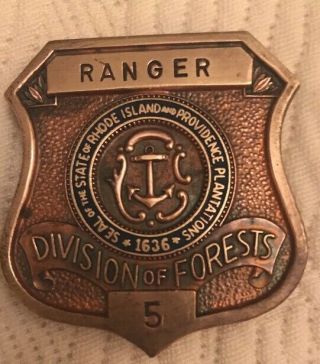 Vintage Division Of Forestry Rhode Island Ranger Badge Pin