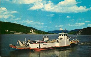 Postcard George Black Ferry On Yukon River,  Dawson City,  Yukon,  Canada Ca 1960s