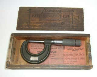 The Lufkin Rule Co.  No.  1911 Vintage Micrometer Small Tool W/ Box T