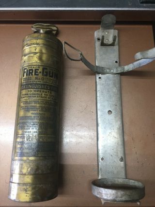 Vintage Fire Gun No.  0 Solid Brass Fire Extinguisher 1 Quart La France