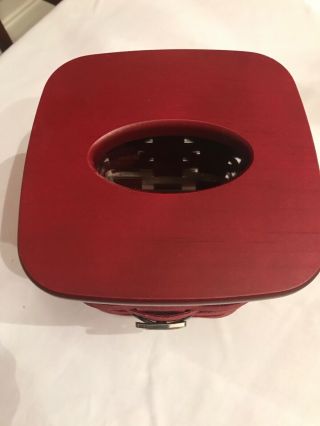 Longaberger Christmas Santa Tissue Basket With Lid And Protector 2