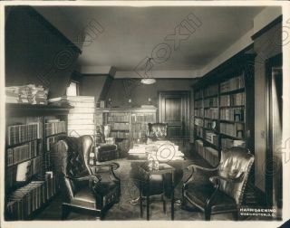 Washington Dc Interior View Of The National Press Club Library Press Photo