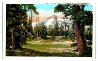 Pyramid Peak,  Ca Postcard 5f (2) 30