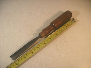 1 Day Auct.  Vintage S.  J.  Addis 5/8 " O/c Gouge,  Stained Boxwood Handle