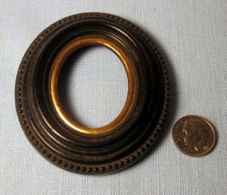 Antique Pat 1855 Miniature 2 7/8 " Oval Gutta Percha Tintype Frame 3 Day Nr