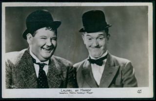 Movie Star Cinema Laurel And Hardy Old From C1920 - 1950s Photo Postcard