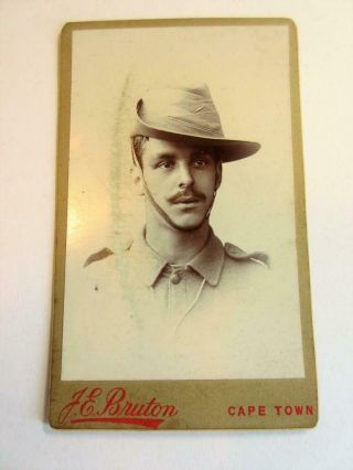 Portrait Of A Boer War Soldier,  Victorian Cdv By J.  Brunton Of Cape Town