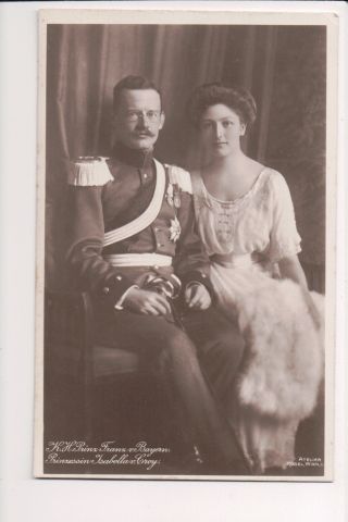 Vintage Postcard Prince Franz Of Bavaria,  Princess Isabella Of Croÿ