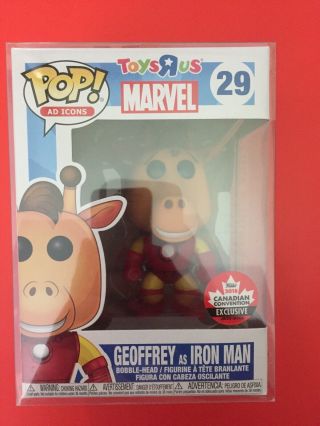 Funko Pop Canadian Exclusive - Toys R Us - Geoffrey As Iron Man 29,  Protector