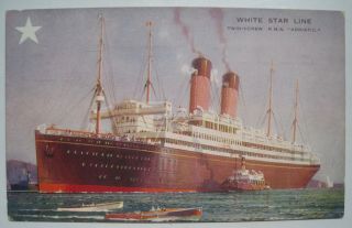 White Star Line Ship Twin - Screw R.  M.  S.  Adriatic Vintage Postcard; Steamer