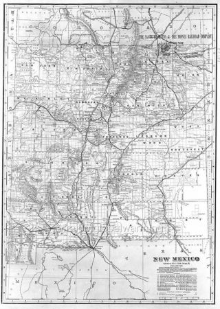 Print Ca 1904 " Map Of Mexico - Railroad Lines "
