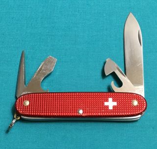 Victorinox Swiss Army Knife - Vintage Pre 1999 Red Alox Pioneer - Multi Tool