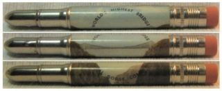 Restored Vintage Bullet Pencil - World 