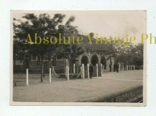 Old Chinese Photograph Railway Station Near Shanghai ? China Vintage 1930s