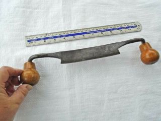 Vintage French 5 1/2 " Very Slightly Curved Bladed Drawknife By Peugeot Freres