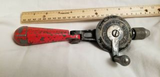Vintage Joic Clawson Jo Line Mfg Co Adjustable Angle Eggbeater Red Hand Drill