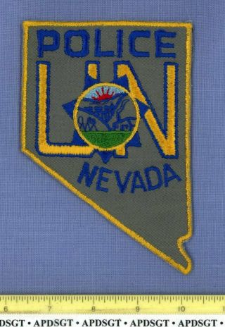 University Of Nevada (old Vintage) Campus Police Patch State Shape Cheesecloth