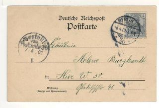 1901 UDB German Postcard: Rabbit Talking to Boy About Easter Egg Hunt - RARE 2