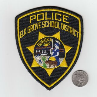 Obsolete California Elk Grove School District Police Patch Sacramento County