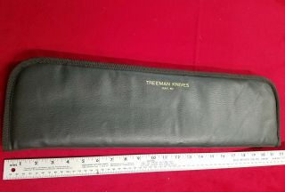Treeman Knives Ray Mi 20 " X 5 " Large Black Knife Pouch Zippered Padded Case