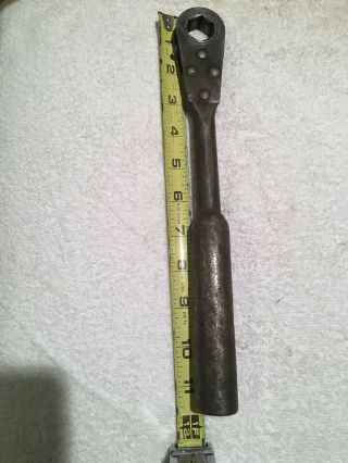 Antique Vintage 3/4 " Hexagon Reversible Drive Ratchet Wrench.  Made In Usa