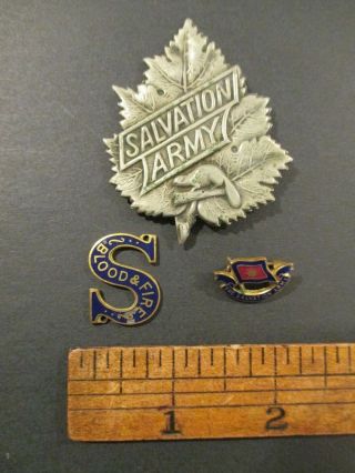 Early Salvation Army Pinback Buttons Badges Canada