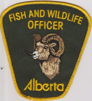 Older Alberta Canada Fish & Wildlife Officer Game Warden Police Patch