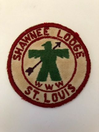 Shawnee Lodge 51 R1c Oa Round Patch Order Of The Arrow St Louis Worn