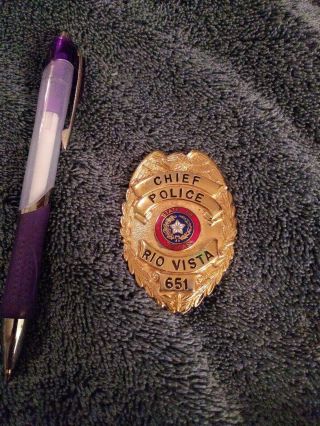 Chief Police Rio Vista Texas Badge