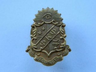 Rare 1906 Phi Kappa Psi Fraternity Sorority Washington Dc Convention Badge Pin