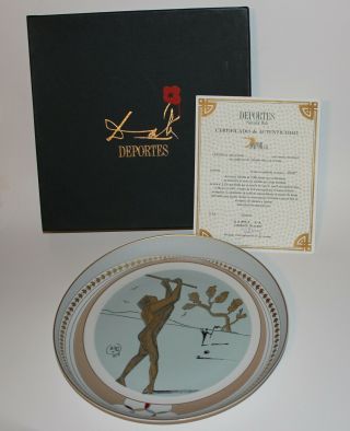 Salvador Dali Plate Deportes Decorative Porcelain Plate Golf Number 342