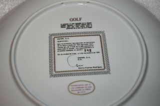 Salvador Dali Plate Deportes Decorative porcelain plate Golf number 342 8