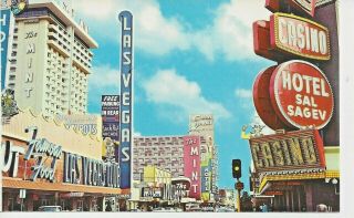 Postcard - Nv - Nevada Las Vegas Fremont Street Hotel Casino Strip Unposted