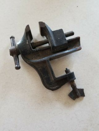 Vintage/antique? Small Miniature Clamp On Work Bench Vice