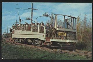 Sightseeing Car Golden Chariots Train Trolley Montreal Tram Railroad Postcard