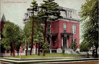 K.  Of P.  Home Marion Indiana Postcard