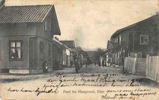Parti Fra Haugsund,  Eker Norway Antique Brevkort 1908 Vintage Postcard