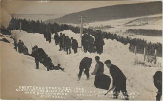 Great Snow Storm 1906 Clearing Line Highland Railway Real Photo Postcard