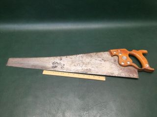 Vintage Henry Disston & Sons D - 8 Hand Saw 26 " Blade