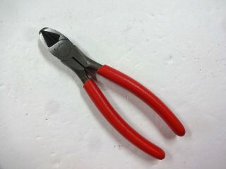 Vintage Snap - On 7 " Diagonal Side Cut Wire Cutters 87bcp Made In Usa Vg