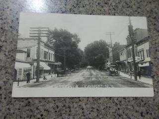 Old Rp Postcard W/great St Scene,  Main St.  South,  Fairport,  Ny Monroe County Ny