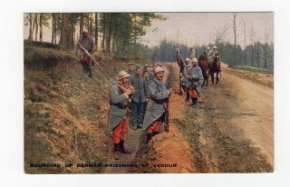 Rounding Up German Prisoners Verdun France 1918 Newspaper Illustrations Ltd.  Ww1