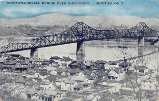 E23/ Ironton Lawrence County Ohio Postcard C1940s Ironton - Russell Bridge Homes