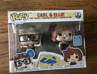 Funko Pop Disney - Carl And Ellie - Up Sdcc Shared Exclusive (box Lunch)