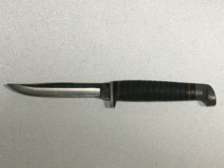 Vintage Case Xx Razor Edge Stacked Leather Fixed Blade Knife M3f Ssp