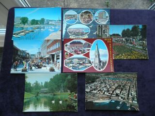 7 Postcards Of Kristiansand S.  Norway,  City Centre,  Ravnedalen Park,  Cathedral
