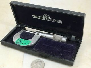 Vintage Brown & Sharpe 0 - 1 " 13 Micrometer In Case,