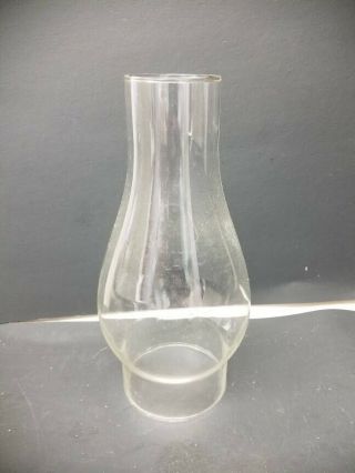 Antique Glass Oil Lamp Chimney 8.  5 " Tall With 3 " Fitter