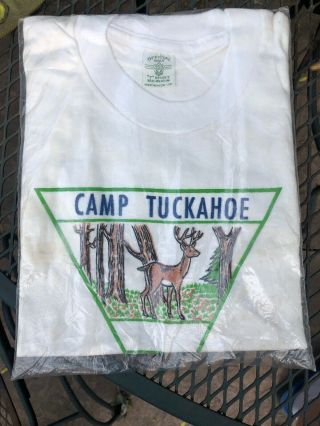 Vintage Old Stock Bsa Boy Scouts Of America Camp Tuckahoe T - Shirt